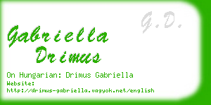 gabriella drimus business card